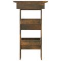 vidaXL Nástenný barový stôl dymový dub 102x45x103,5cm spracované drevo