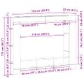vidaXL TV skrinka 152 x 22 x 113 cm dub artisan Kompozitné drevo