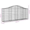 vidaXL Oblúkové gabionové koše 6 ks 200x30x80/100cm pozinkované železo