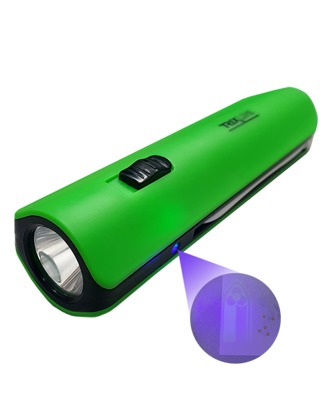 LED ručná svietidlo s UV na bankovky TR-068L zelená Trixline