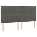 vidaXL Posteľný rám boxspring s matracom tmavosivý 160x200 cm zamat