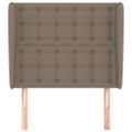 vidaXL Čelo postele so záhybmi sivohnedé 103x23x118/128 cm látka