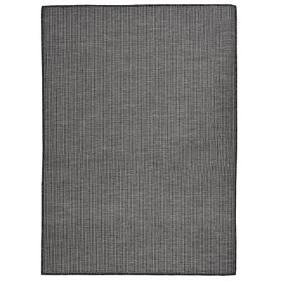 vidaXL Vonkajší koberec s plochým tkaním 200x280 cm sivý