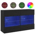 vidaXL TV nástenná skriňa 98,5 x 30 x 60,5 cm Čierny dub