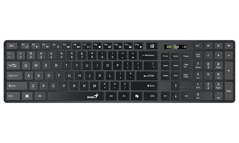 GENIUS Slimstar 126/ Drôtová/ Copilot/ USB/ čierna/ CZ+SK layout Klávesnica, drôtová, CZ+SK layout, Copilot klávesa, USB, čierna