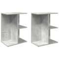 vidaXL Nočné stolíky 2 ks betónovosivý 46,5x29x61 cm spracované drevo