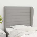 vidaXL Čelo postele so záhybmi bledosivé 93x23x118/128 cm látka
