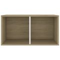 vidaXL Úložný box na vinyly, biela+sonoma 71x34x36cm, kompozitné drevo