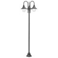 vidaXL Záhradná stĺpová lampa E27 220 cm hliníková 3-lampáše bronzová
