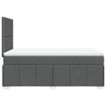 vidaXL Boxspring posteľ s matracom, tmavosivá 120x190 cm, látka