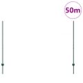 vidaXL Hexagonálny plot s stĺpom 50 x 1,4 m PVC potiahnutá oceľ Zelená