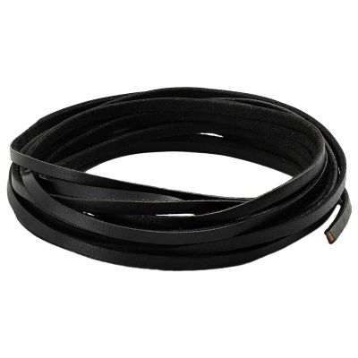 vidaXL Kožený remienok Čierna 500 x 0,4 cm Koža