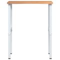 vidaXL pracovný stôl svetlohnedý 80x60x(71,5-98) cm masívny dub