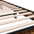 vidaXL Posteľný rám dymový dub 90x200 cm kompozitné drevo a kov