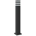 vidaXL Vonkajšie stojace lampy 3 ks čierna 80 cm hliník