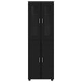 vidaXL Highboard FLORIN 60 x 35 x 182 cm Čierna Kompozitné drevo
