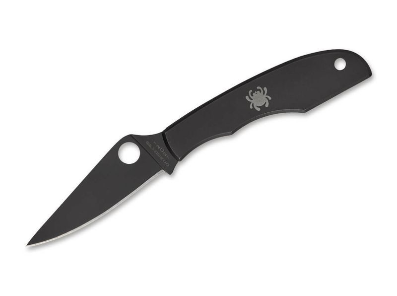 Spyderco C138BKP Grasshopper All Black vreckový nôž 5,8 cm, celočierny, celooceľový