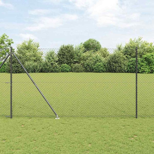 vidaXL Zváraný drôtový plot s hrotmi 25 x 1,5 m PVC potiahnutá oceľ