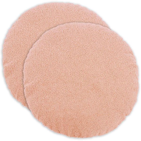 vidaXL Poťah na podložku 2 pcs HEERLEN Ružová Ø 40 cm Bouclé