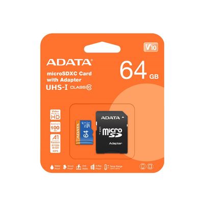 ADATA Micro SDXC 64GB UHS-I U1, Class 10, Adaptér