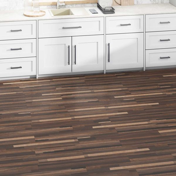 vidaXL Podlahové dosky 5,02 m² 36 pcs PVC Pruhovaná hnedá
