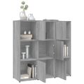 vidaXL Knižnica sivý dub sonoma 90x30x90 cm spracované drevo