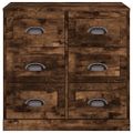 vidaXL Komoda dymový dub 70x35,5x67,5 cm spracované drevo