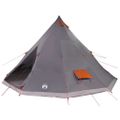vidaXL Tipi stan so strechou Šedá a oranžová 560 x 560 x 300 cm taft