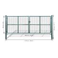 vidaXL Pletená záhradná brána 400x150 cm