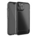 Gumené puzdro UMODEL pre iPhone 15 Plus 6,7" čierne priehľadné