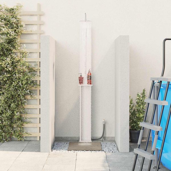 vidaXL Externá sprcha 246 cm Biela