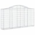 vidaXL Oblúkové gabiónové koše 4ks 200x30x100/120cm pozinkované železo
