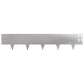 vidaXL Obrubník trávnika 20 ks 100 x 20 cm Oceľ Strieborná