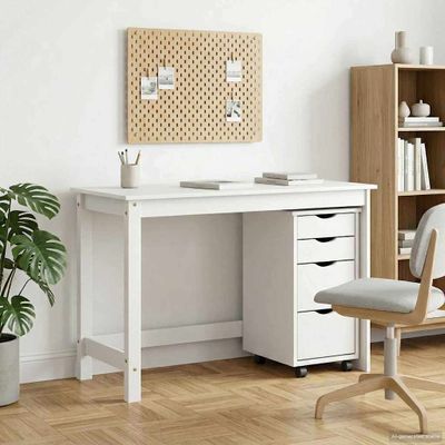 vidaXL Stolový a kolekčný set MOSS 2 pcs Biela
