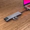 USB adaptérov 6v1 Kruger&Matz KM0391.2 (HUB) typ C na HDMI/2x USB3.0/2x USB typ C/RJ45
