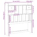 vidaXL Čelo postele s úložným priestorom biele 75 cm borovica