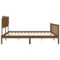 vidaXL Posteľný rám s čelom medovo-hnedý 200x200 cm masívne drevo