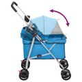 vidaXL Skladací kočík pre psa modrý 76x50x100 cm oxfordská tkanina