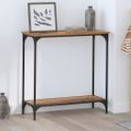 vidaXL Konzolový stôl Staré drevo 75 x 30.5 x 75 cm Kompozitné drevo