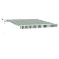 vidaXL Sklopná markíza Zelená a biela 350 x 250 cm Polyester