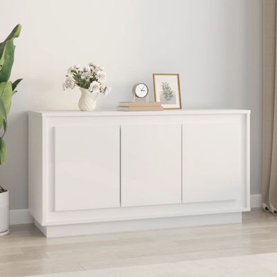vidaXL Komoda lesklá biela 102x35x55 cm spracované drevo
