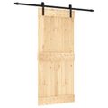 vidaXL Posuvné dvere 90 x 210 cm Masívne borovicové drevo (neupravené)