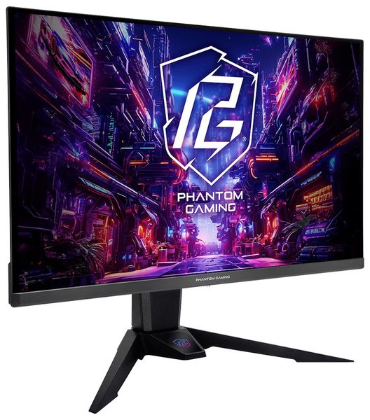 Phantom Gaming by Asrock monitor PGO27QFV 27"/QDOLED/2560x1440/360Hz/250cd/m2/0,03ms/DP/HDMI/USB-C/výš.stav./wifi ant. LED monitor, herní, 27", OLED, 2560×1440, 16:9, 360Hz, 0,03ms, 250cd/m2, DisplayPort, 2× HDMI, USB-C, VESA, cerný, energ. trída G