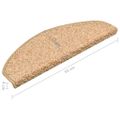 vidaXL Schodové rohože 15 ks 65x21x4 cm zlaté polkruhové veľké