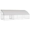 vidaXL Psí kennel 3 ks Strieborná 6 x 2 x 2 m Pozinkovaná oceľ