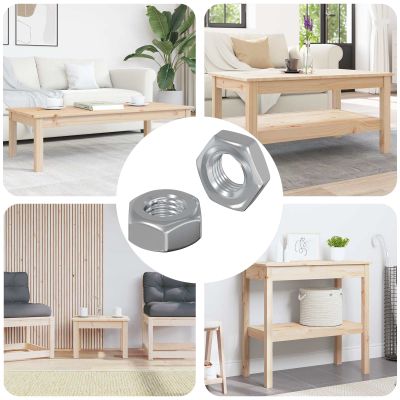 vidaXL Hex matica 2 pcs Strieborná m8 Kov