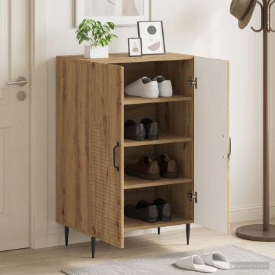 vidaXL Skriňa na topánky HAARLEM 59,5 x 39,5 x 89,5 cm Dub artisan
