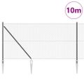 vidaXL Reťazová brána s hrotmi 10 x 1,2 m PVC potiahnutá oceľ Sivá