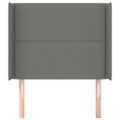 vidaXL Čelo postele so záhybmi tmavosivé 83x16x118/128 cm látka