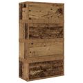 vidaXL Roh na skladovanie CD 4 ks Dubové drevo 40 x 17 x 17 cm